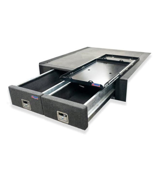 044 - 02M D - Max 20 - on (10/19 Built) (Dual Cab) Drawer System With Medium Slide Piranha Off Road Products