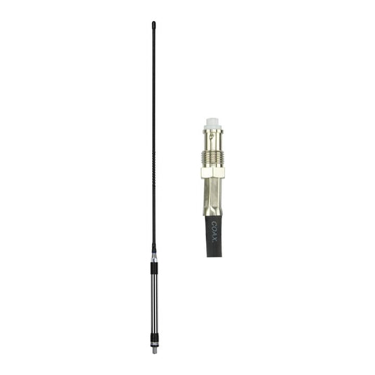 GME 850mm Elevated Feed Base Fibreglass Colinear Antenna (6.6dBi Gain) - Black