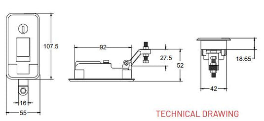 Compression Lock Large Black Key 510