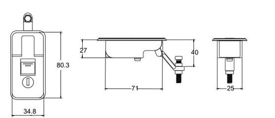 Compression Lock Small Black Key 510 McNaughtans Australia