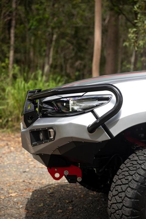 Full Bull Bar Mazda BT50 complete with Fog Light inserts and winch mount. AFN