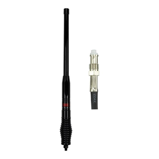 GME 580mm Heavy Duty Fibreglass Radome Antenna AS004B Spring (2.1dBi Gain) - Black GME