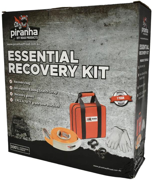 Recovery Kit - 5 Piece With Bag Piranha Off Road