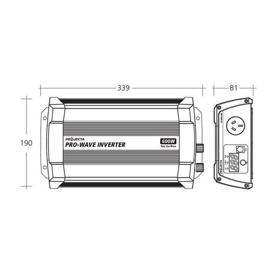 Projecta 12V 600W Pro-Wave Pure Sine Wave Inverter – Piranha Off Road ...